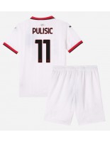 AC Milan Christian Pulisic #11 Bortedraktsett Barn 2024-25 Korte ermer (+ bukser)